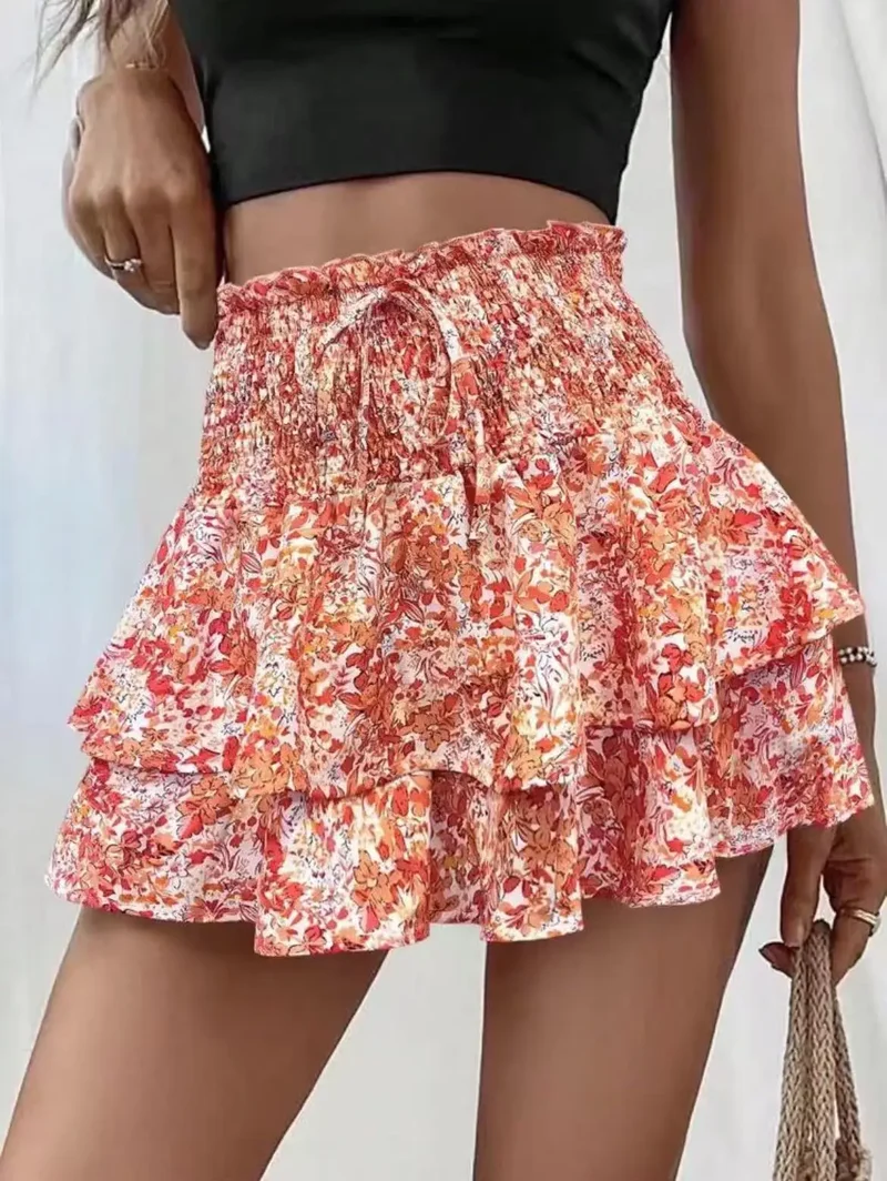 Jupe Short Noire Courte Bohème