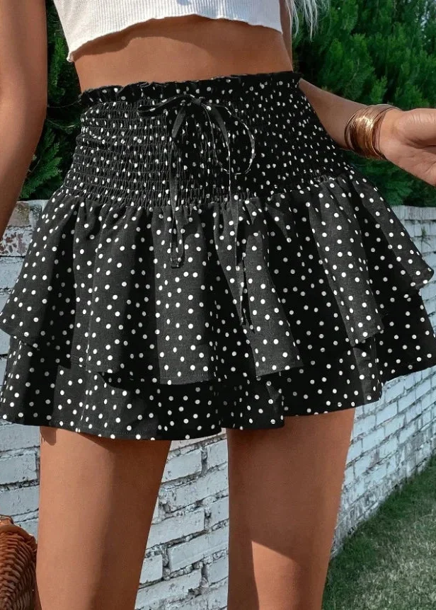 Jupe Short Noire Courte Bohème