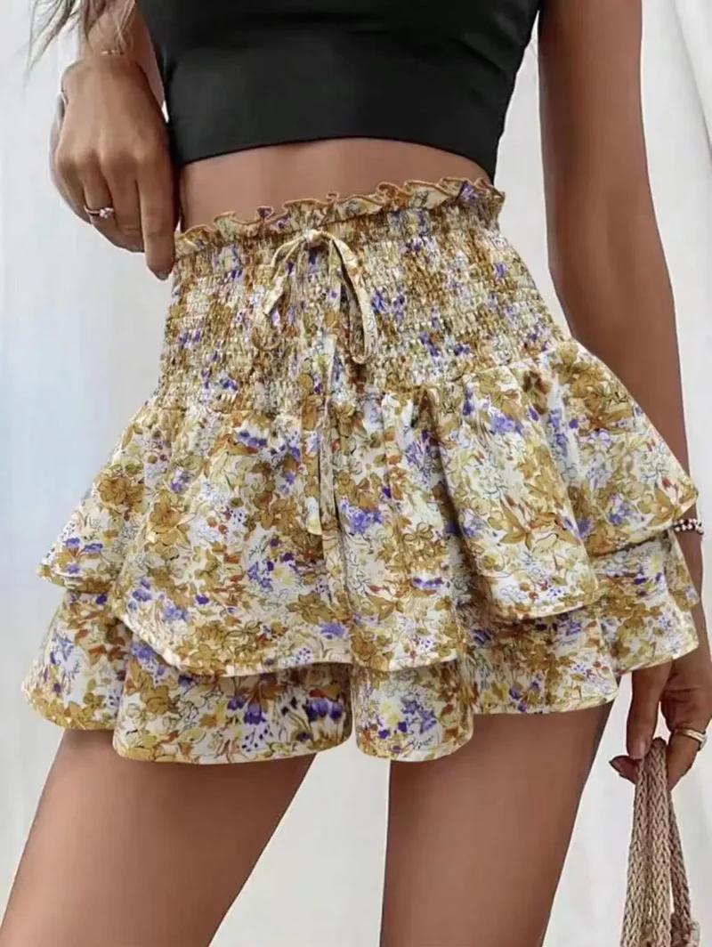Jupe Short Noire Courte Bohème