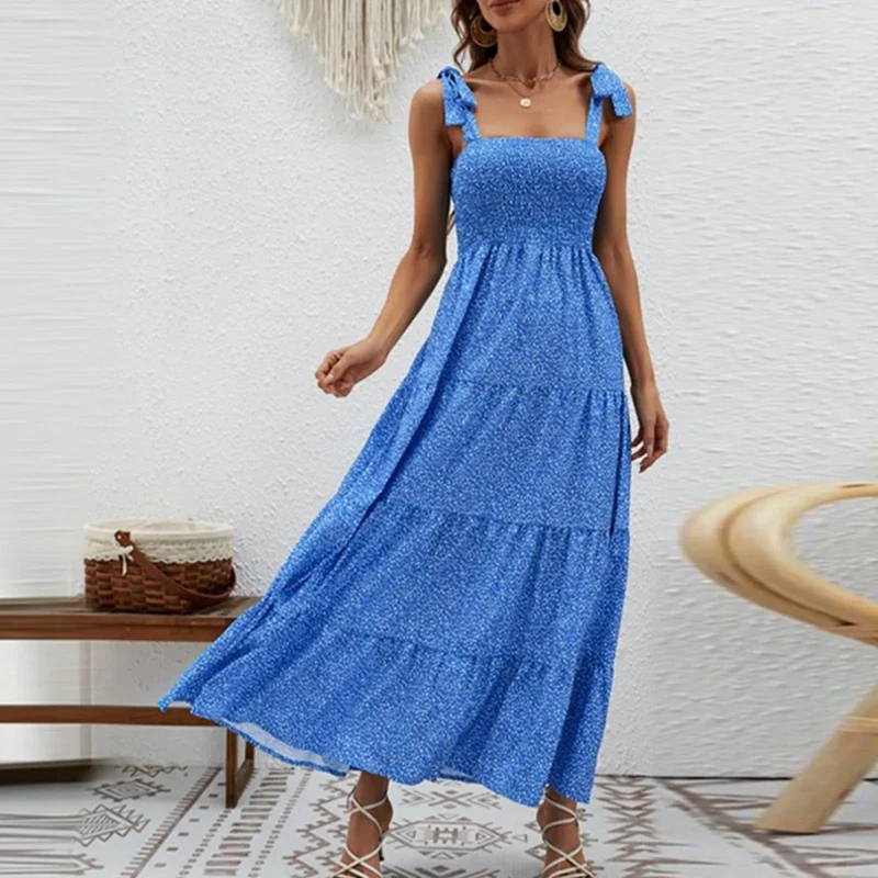 Robe longue bleu roi