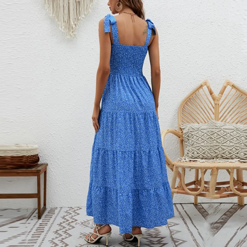 Robe longue bleu roi