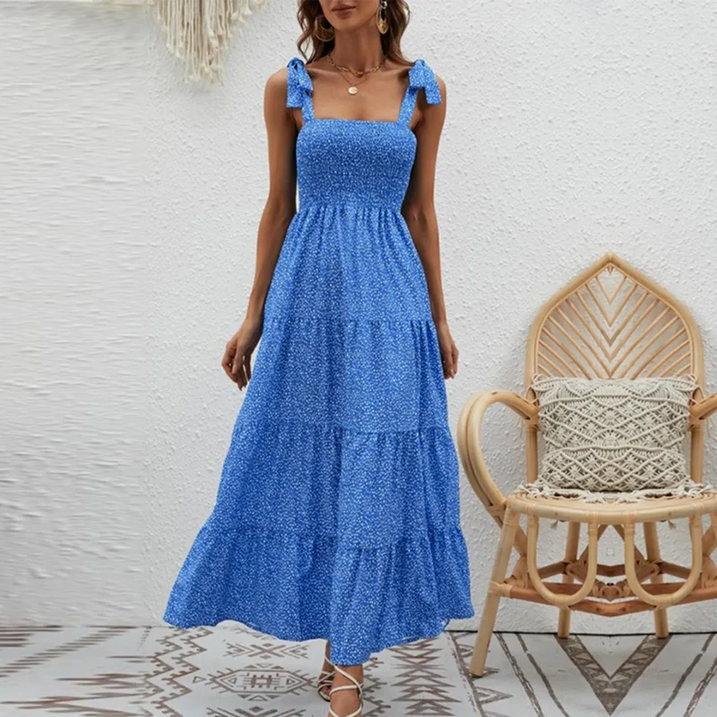 Robe longue bleu roi