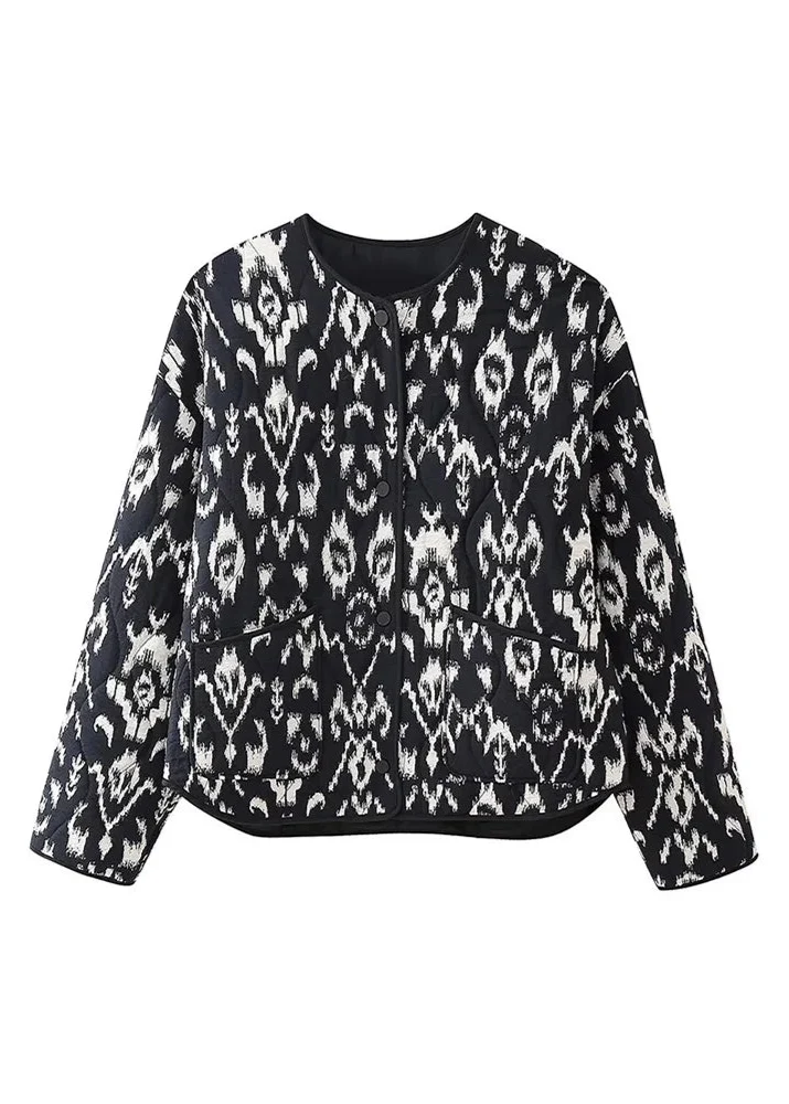Veste pour femme style vintage Noir blanc
