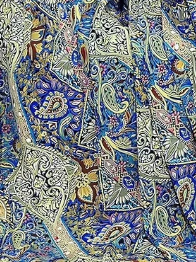 Robe tendance boheme longue Bleue