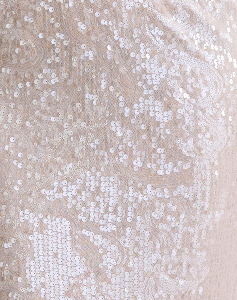 Kavivi - Jupe midi à paillettes - Baby Pink
