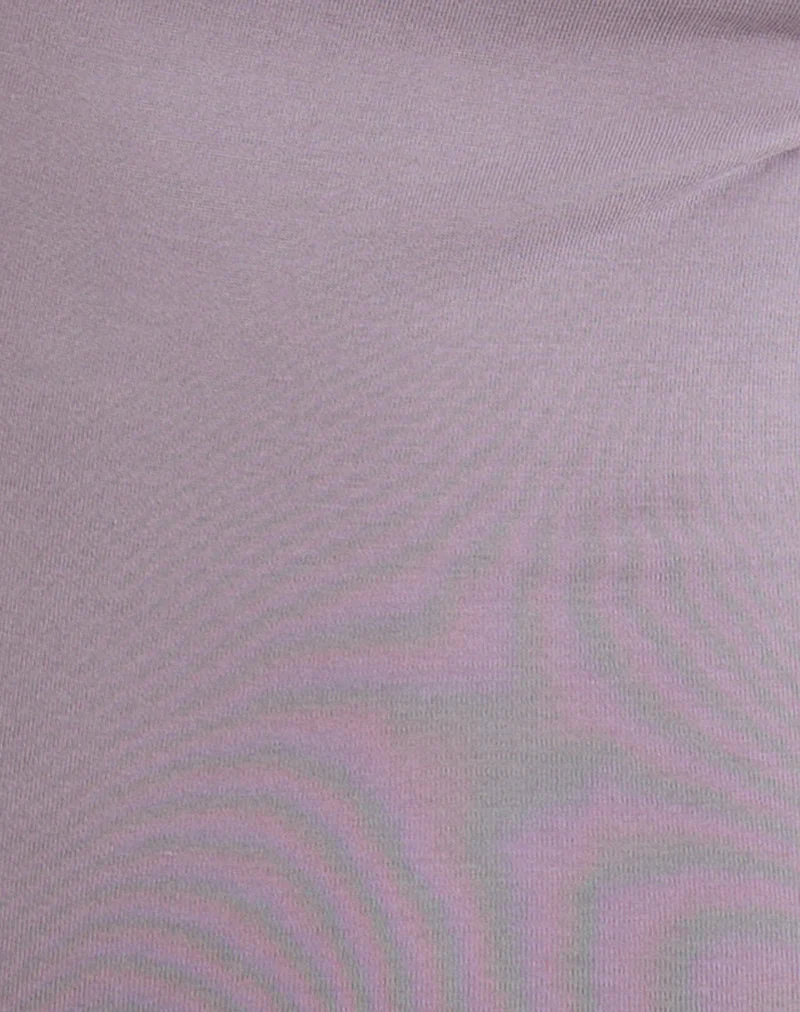 Nali Cowl Knot Top in Cupro Lavender