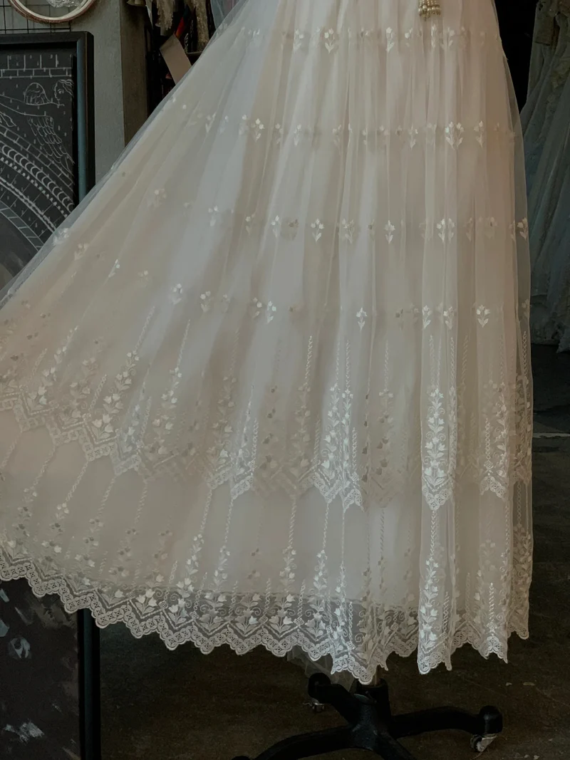 Robe de mariée longueur cheville style vintage des années 70