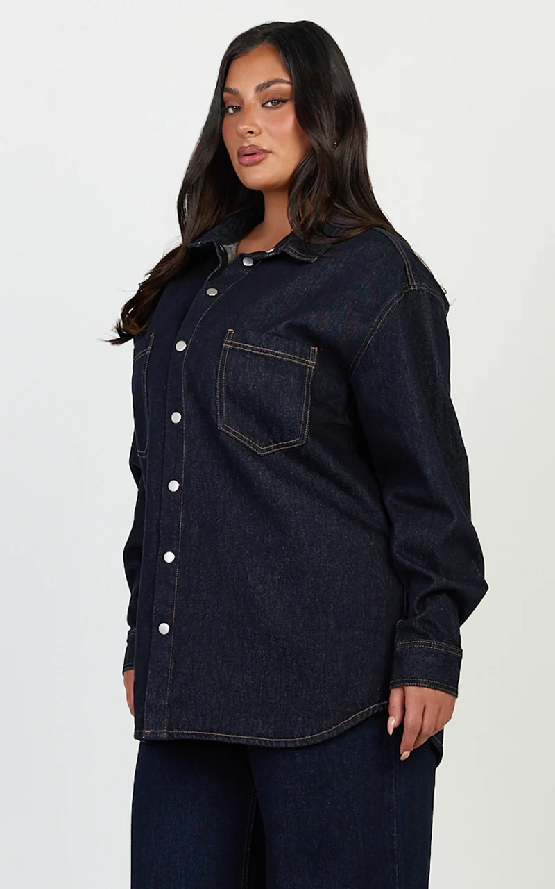 Faharra Shirt - Recycled Cotton Denim Shirt in Raw
