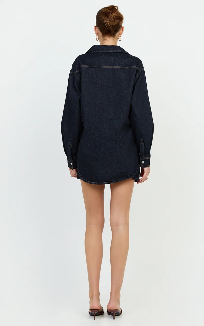 Faharra Shirt - Recycled Cotton Denim Shirt in Raw
