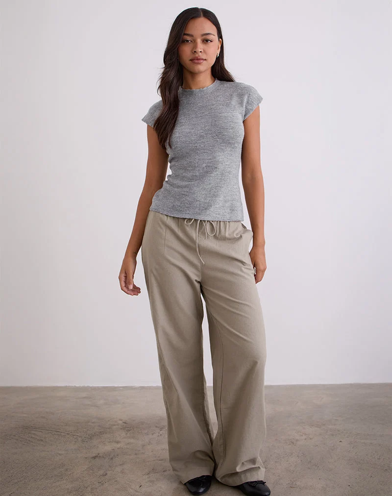 Pantalon large Wasic en Biscotti