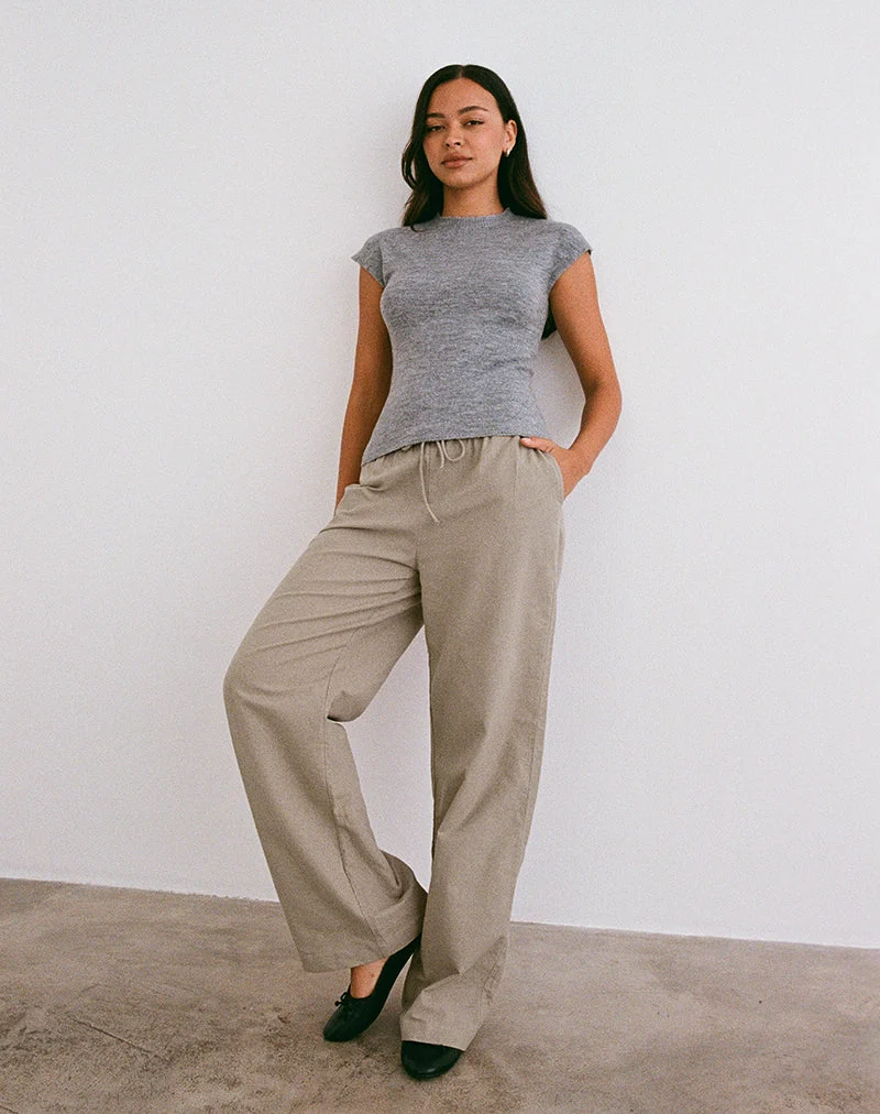 Pantalon large Wasic en Biscotti