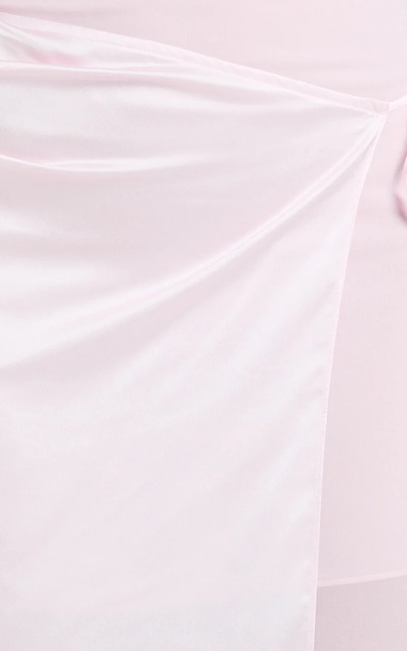 Jordyn Two Piece Top and Skirt Set - Square Neck Cami Top And Maxi Skirt Set in Pink