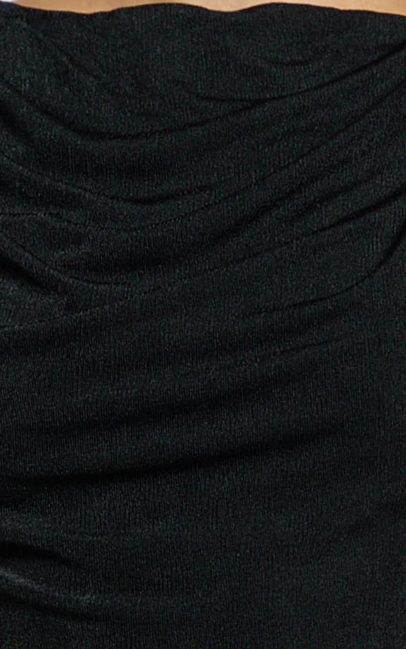 Alfiena Maxi Dress - Drop Waist Low Back Dress in Black