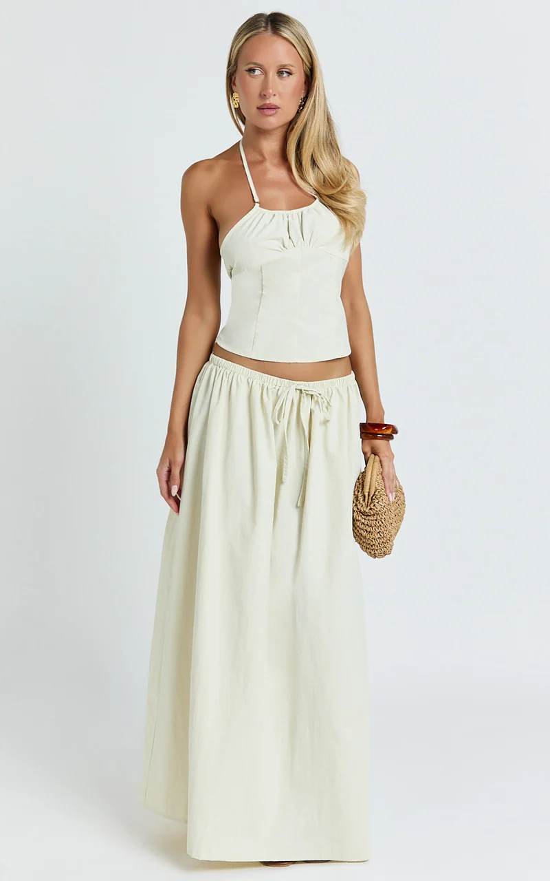Lioness - Sweet Escape Maxi Skirt in Oyster