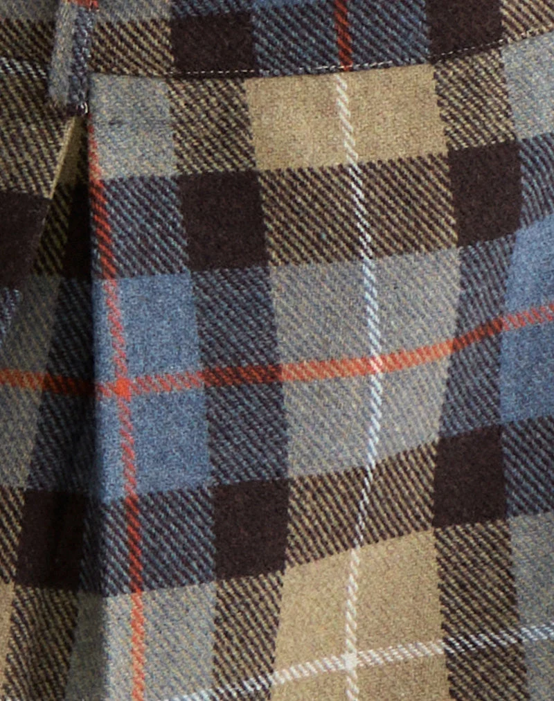 Badzlin Mini jupe en tartan bleu et marron