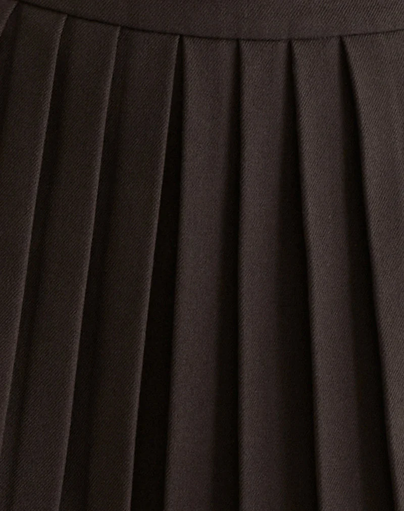 Minijupe Kassine, brun tailleur
