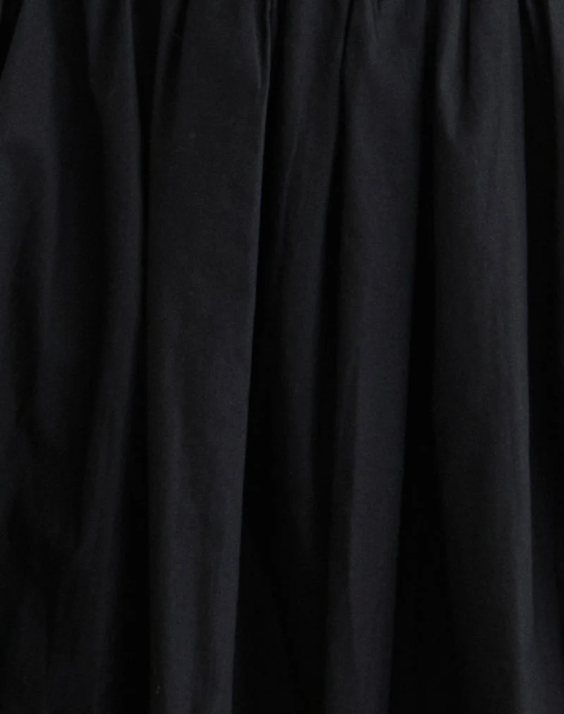 Murphy Knee Length Skirt in Black