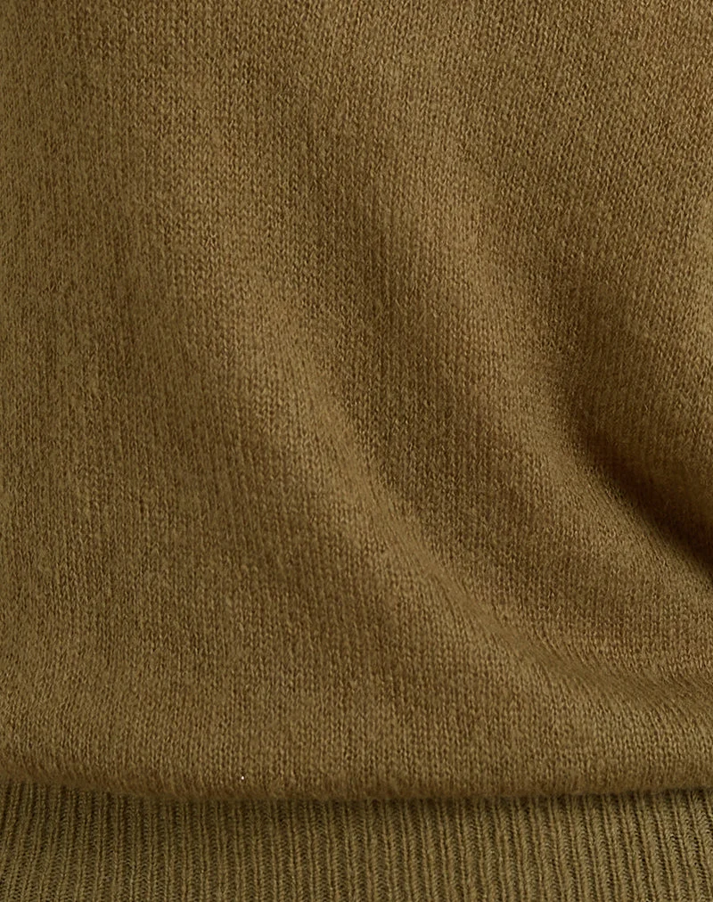 Sinda Scoopback Top in Knit Olive