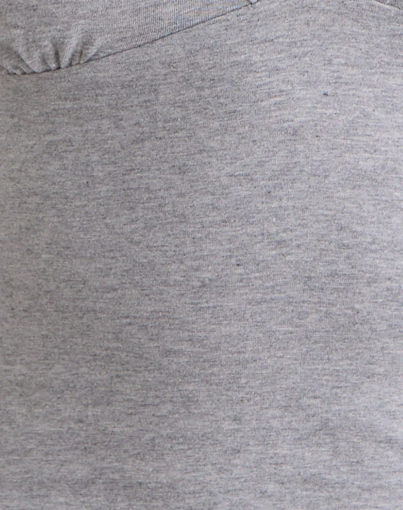 Emesy Long Sleeve Top in Grey Marl (Top à manches longues Emesy en gris marron)