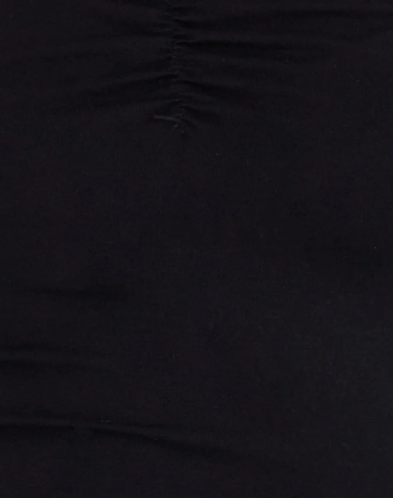 Mayomi Off Shoulder Ruched Top in Black