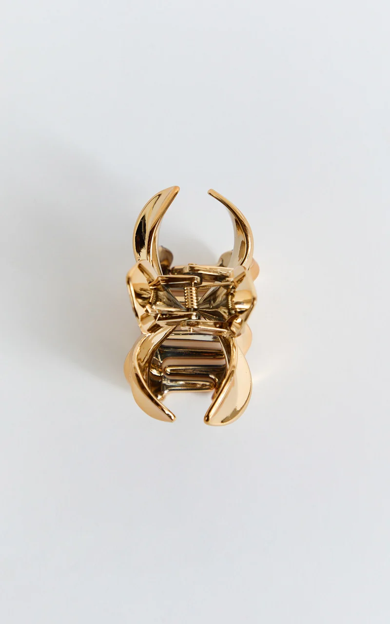 Oliver Flower Hair Clip in Gold