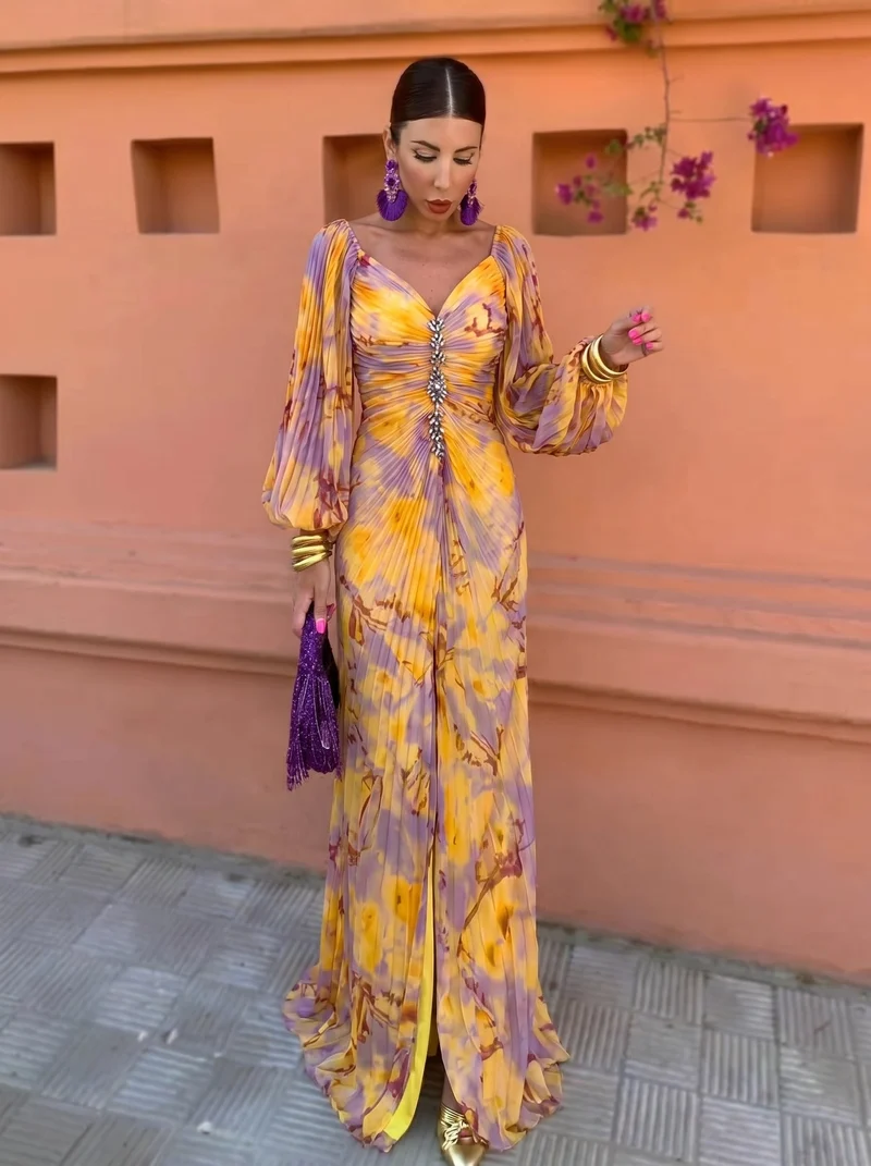 Isadorea | Floral Deep V-Neck Maxi Dress