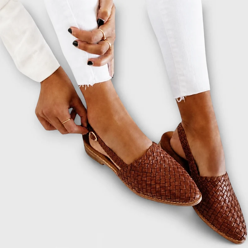 Simone | Braided Back-Strap Loafers