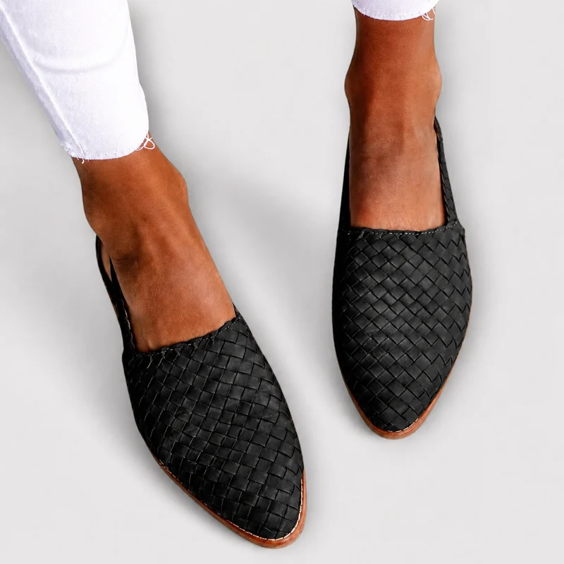 Simone | Braided Back-Strap Loafers