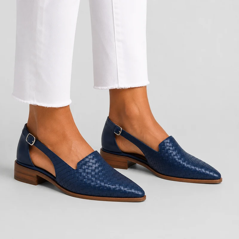 Simone | Braided Back-Strap Loafers