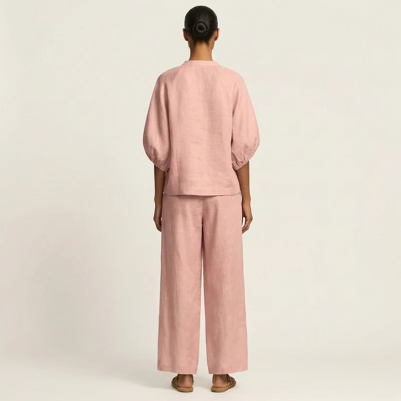 Marlowe | Puff-Sleeve Set with Gold Zipper