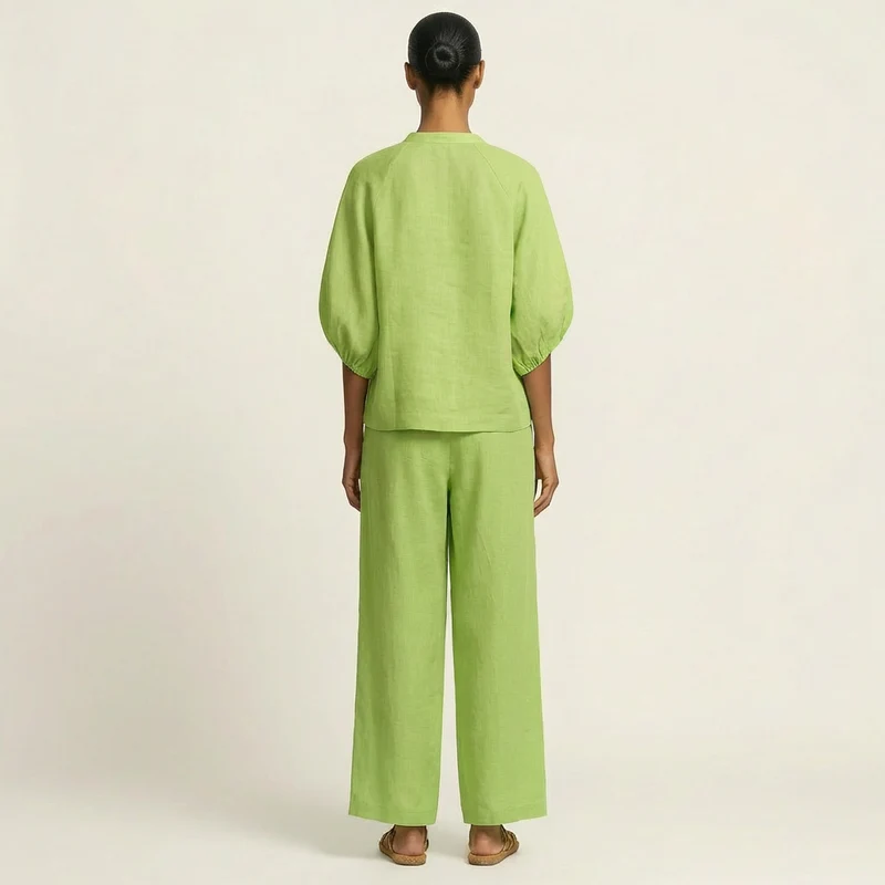 Marlowe | Puff-Sleeve Set with Gold Zipper
