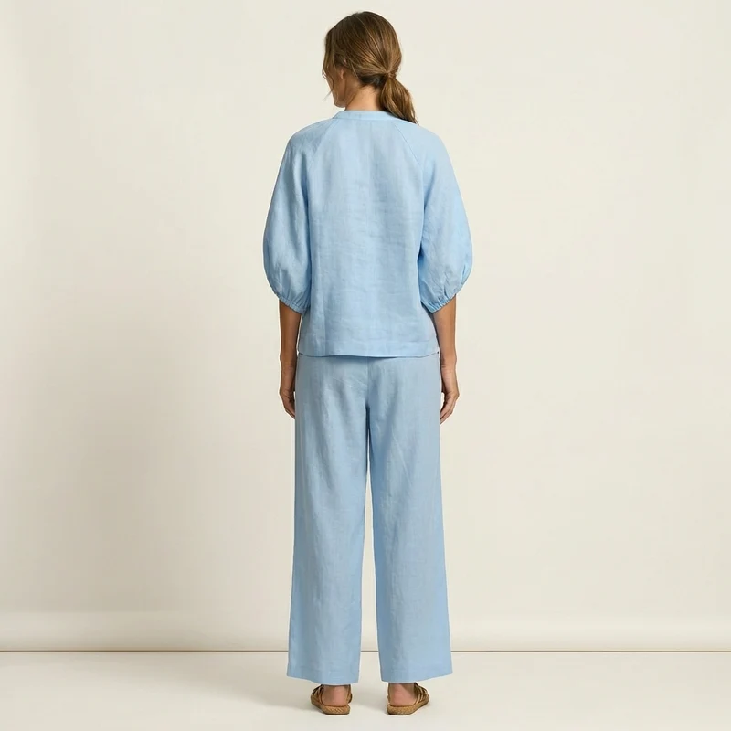 Marlowe | Puff-Sleeve Set with Gold Zipper