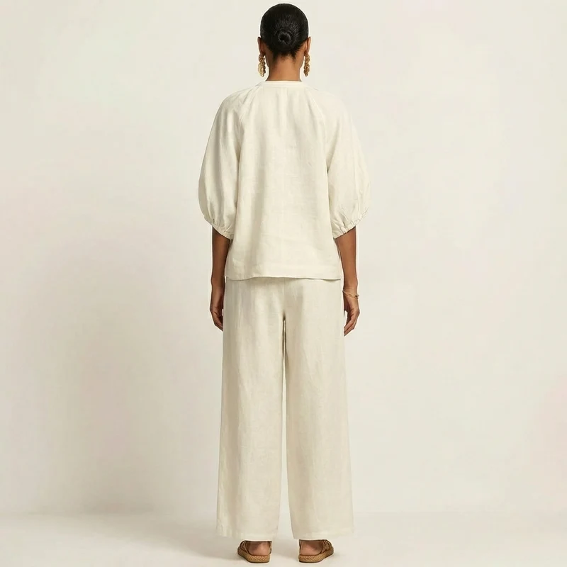 Marlowe | Puff-Sleeve Set with Gold Zipper
