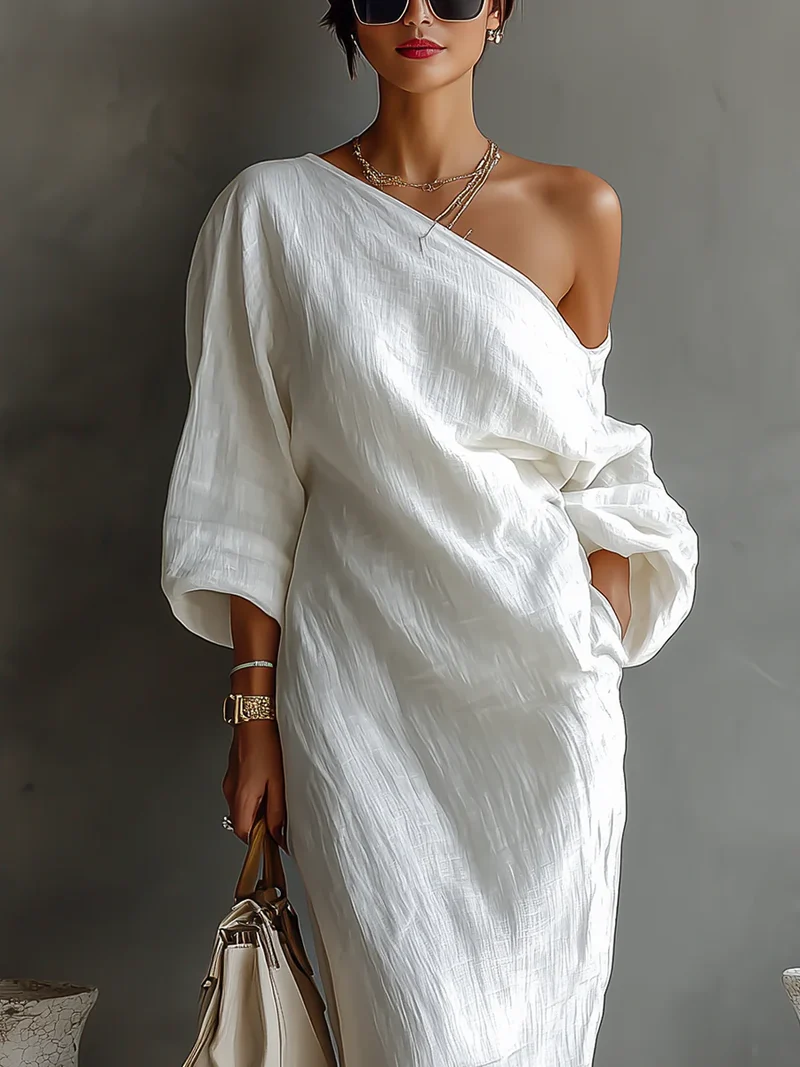 Elisea | Asymmetric and elegant maxi dress