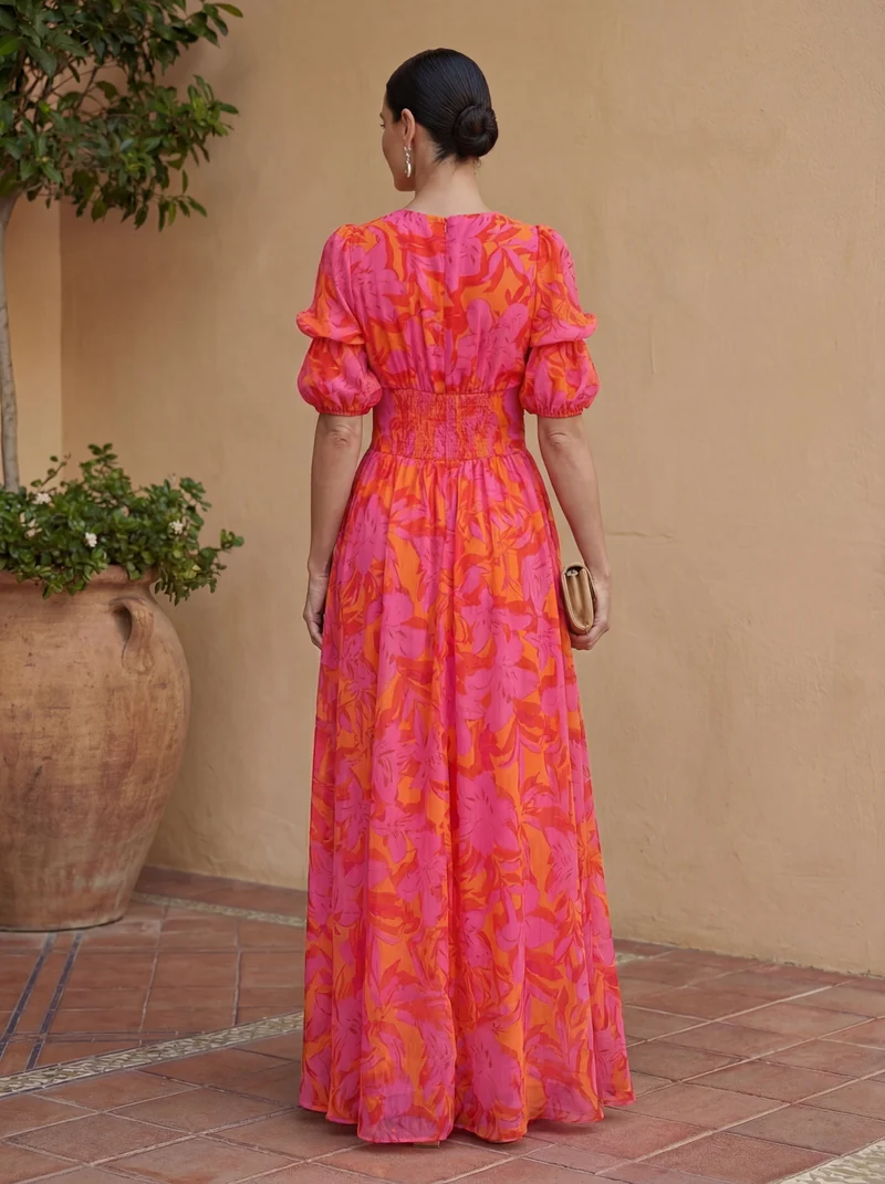 Olvera | Elegant Floral Print Dress