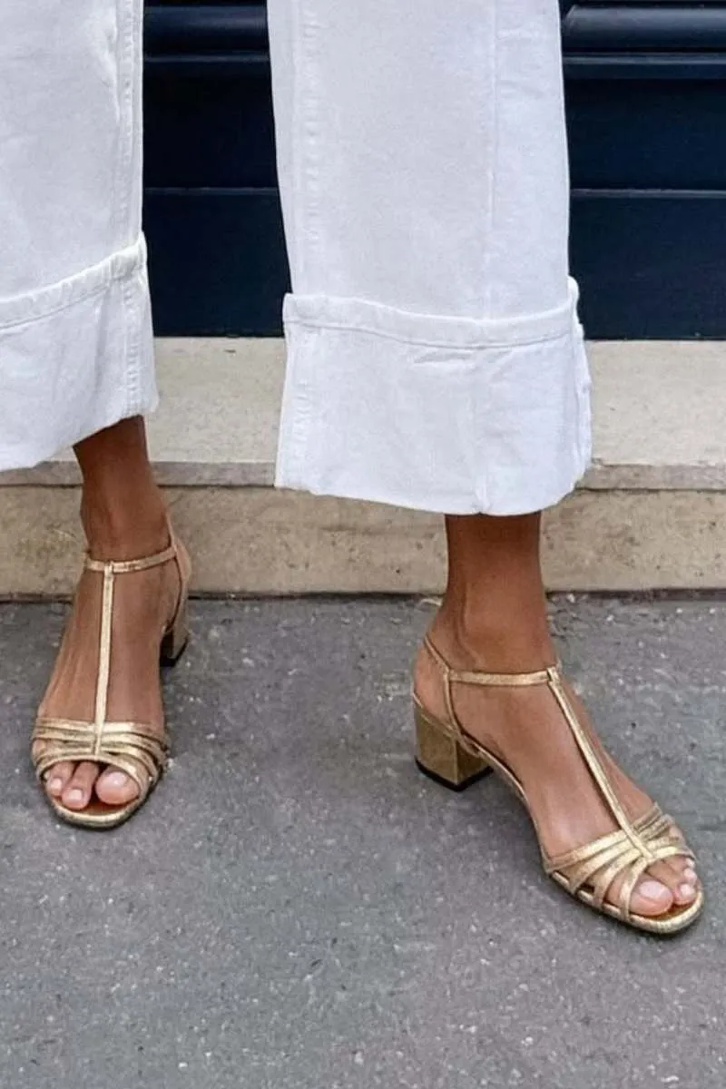 Allegra | Golden Sandals Everyday Elegance