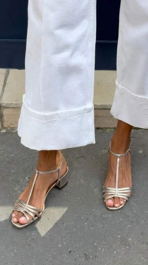 Allegra | Golden Sandals Everyday Elegance