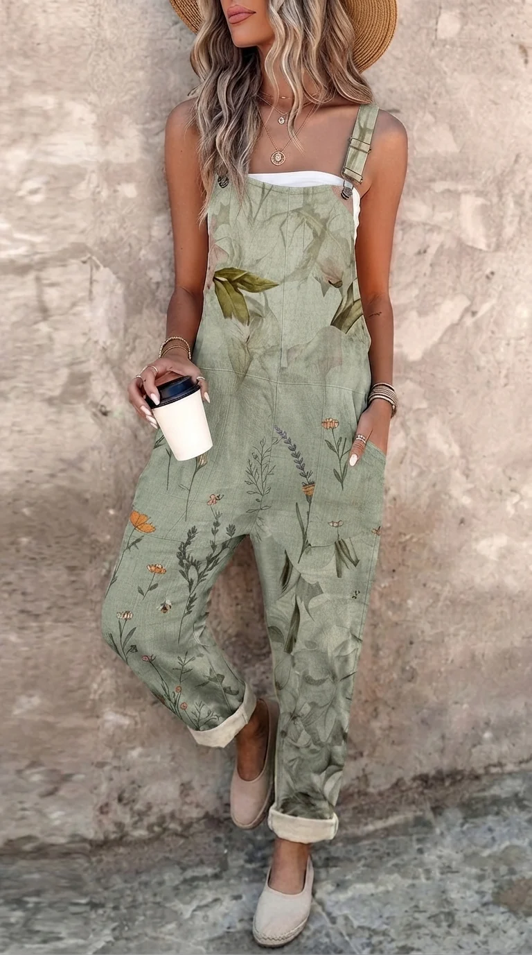 Marie | Comfortable patterned overalls