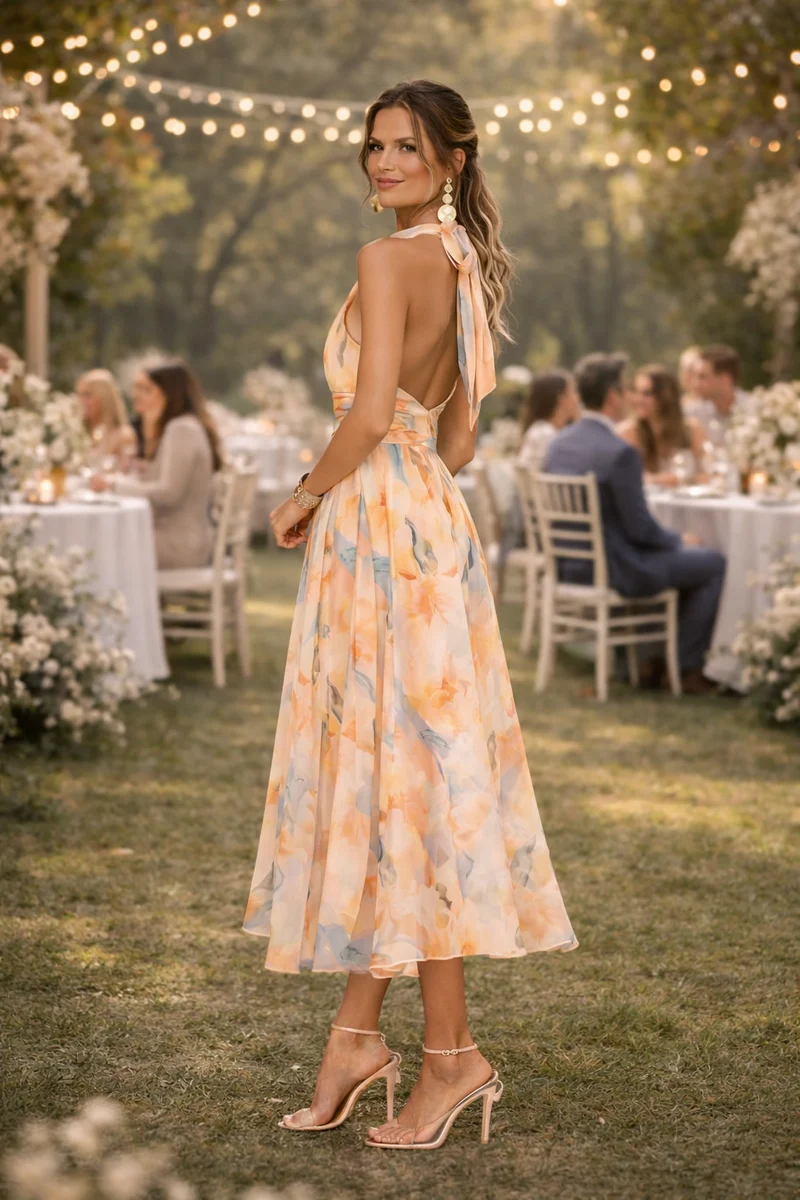 Naia | Watercolour Print Dress