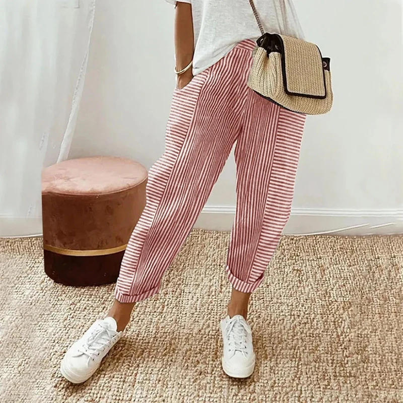 laure - Soft, lightweight striped trousers