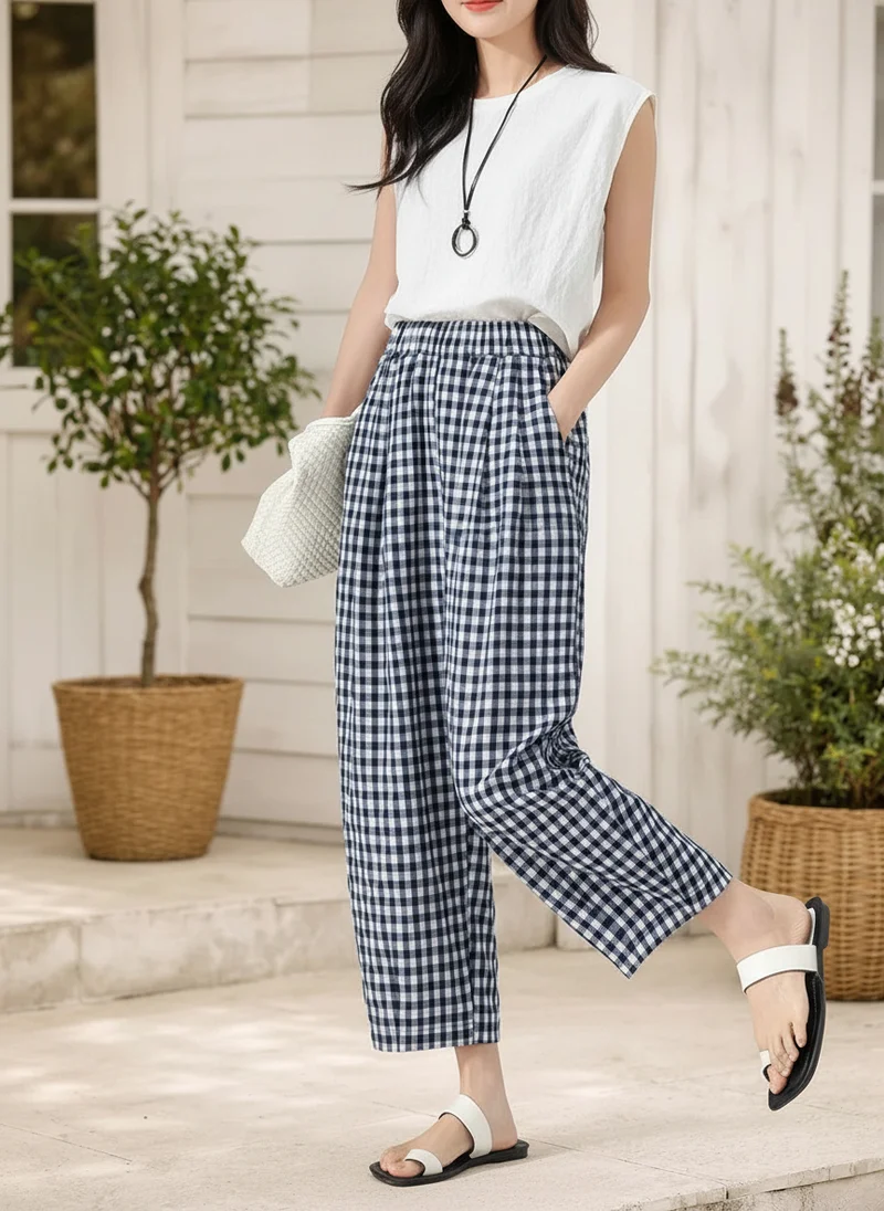 Auralis | Gingham Trousers