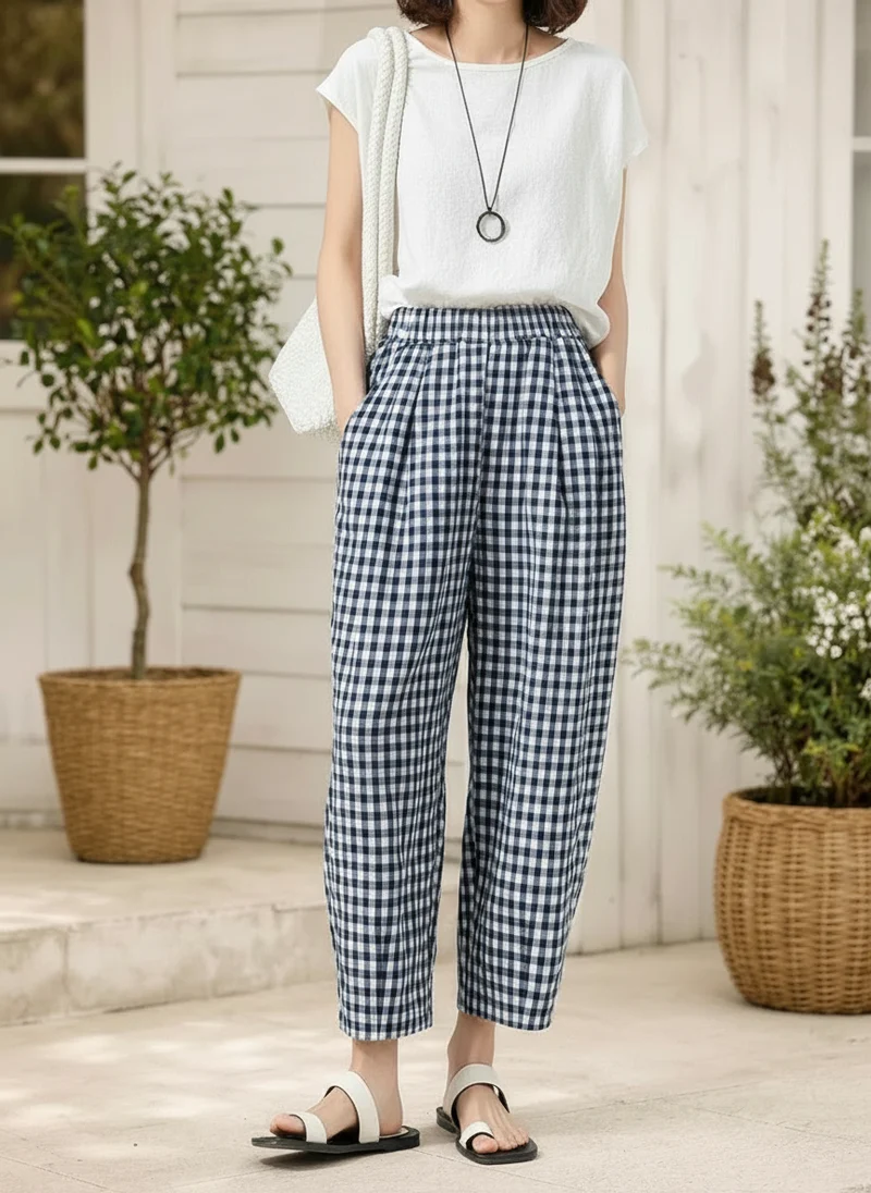 Auralis | Gingham Trousers