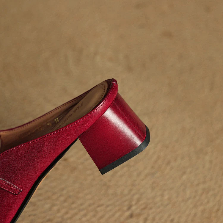 Italie | Mules Mary Jane à Bout Carré