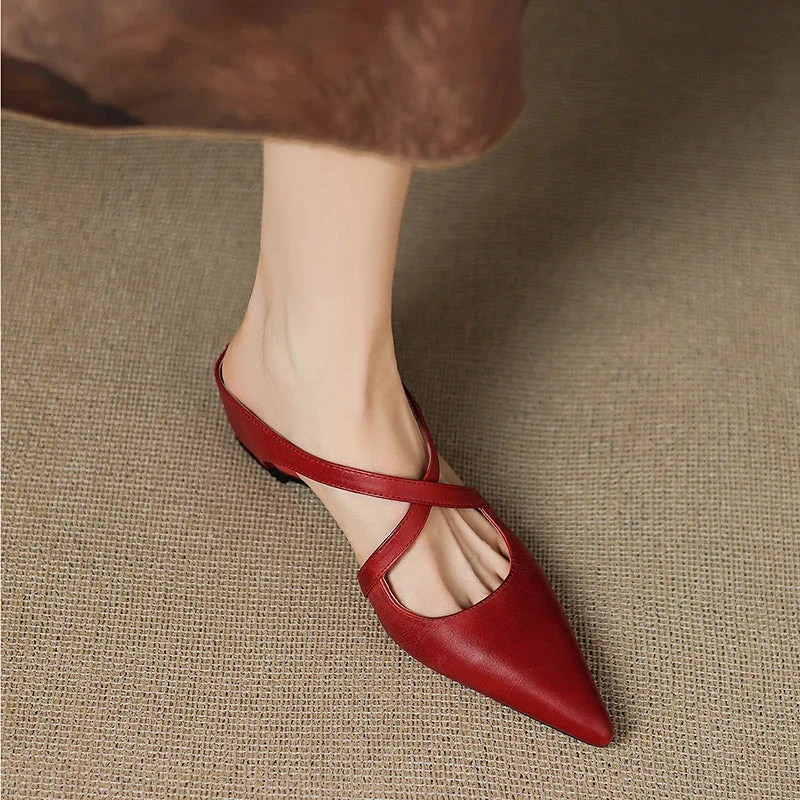 Carmela | Mules à Pointe avec Cintres Croisés