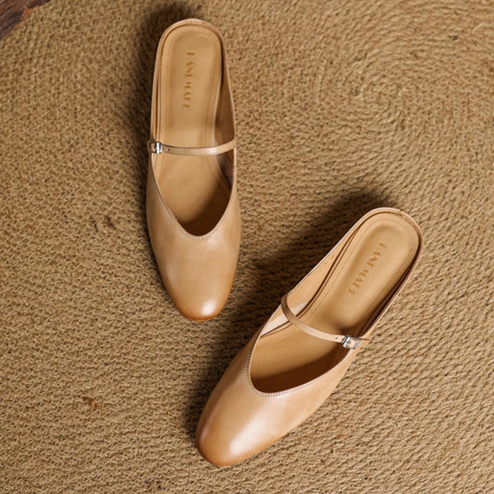 Bianca | Mules Mary Jane à Bout Amande