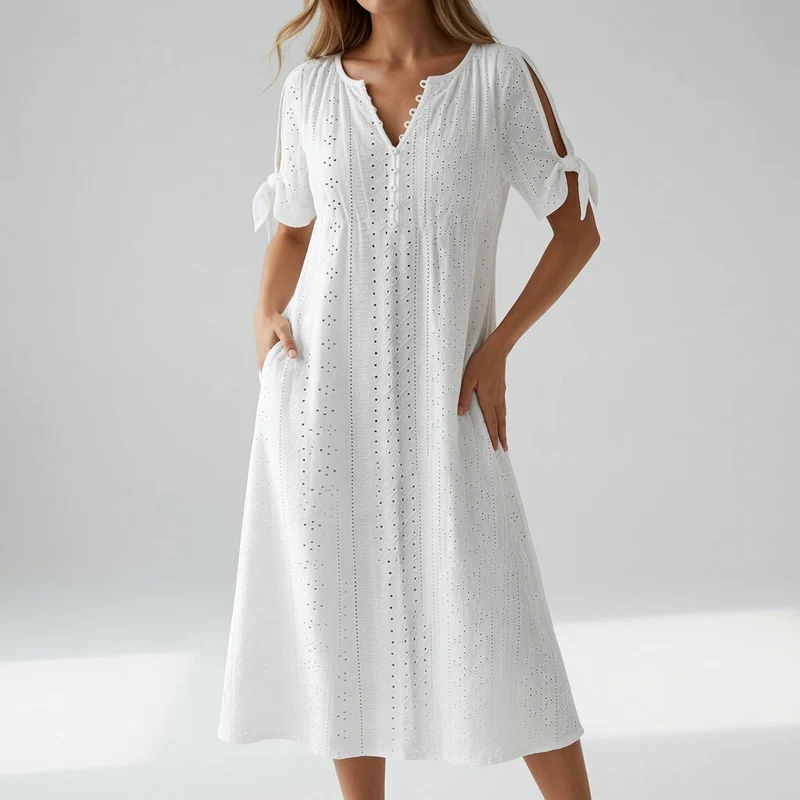 Lorélia™ — Robe bohème brodée élégance estivale