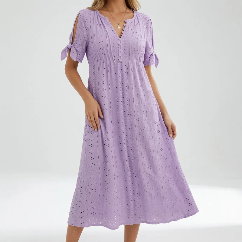 Lorélia™ — Robe bohème brodée élégance estivale