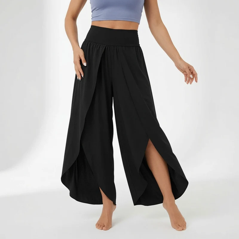 Celestia™ — Pantalon fluide fendu élégance aérienne