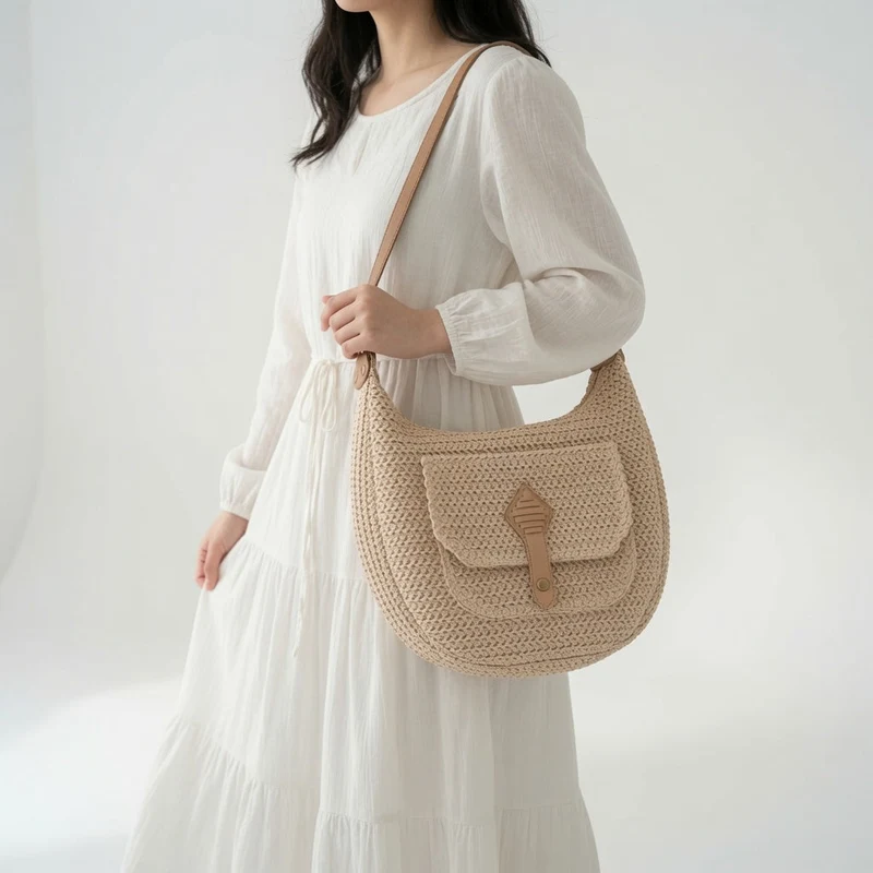 Azélina™ — Sac tressé bohème élégance naturelle
