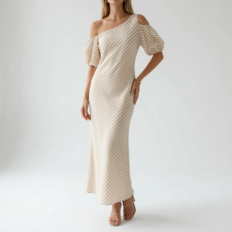 Soléa™ — Robe épaules dénudées élégance estivale